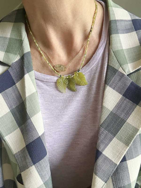 COLLANA FOGLIE PLUVIALI