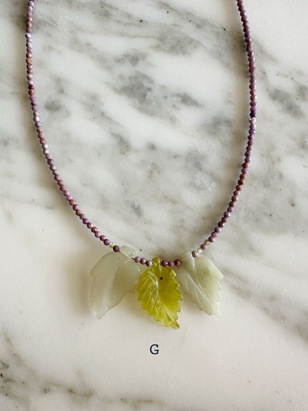 COLLANA FOGLIE PLUVIALI