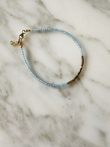 BRACCIALE ZIRCONI AZZURRI