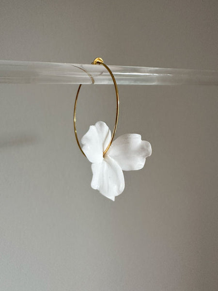 Mono orecchini FIORE BIANCO
