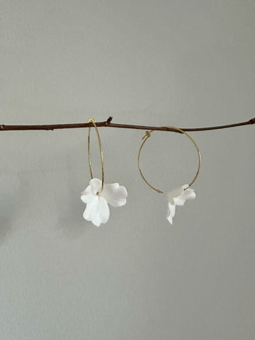 Mono orecchini FIORE BIANCO
