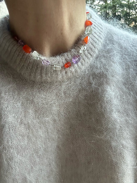 Girocollo CORNIOLA e AMETISTA