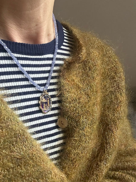 Girocollo di IOLITE e ciondolo VINTAGE