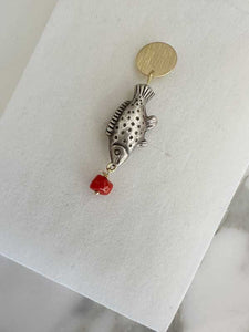 Mono Orecchini  PESCIOLINI D'ARGENTO