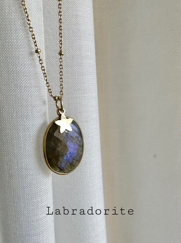 COLLANA LABRADORITE E STELLINA