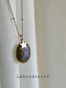 COLLANA LABRADORITE E STELLINA
